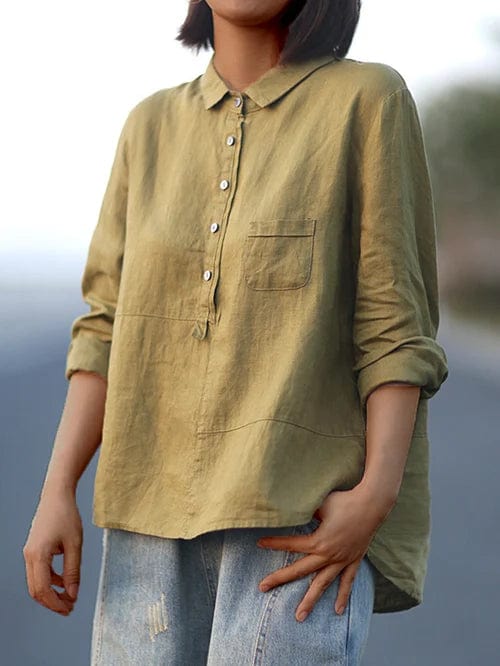 Blusa Linne Elegante para el Verano