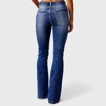 Marylène – Jeans a vita alta a gamba larga fashion