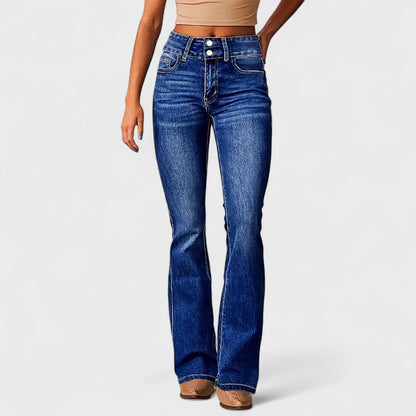 Marylène – Jeans a vita alta a gamba larga fashion