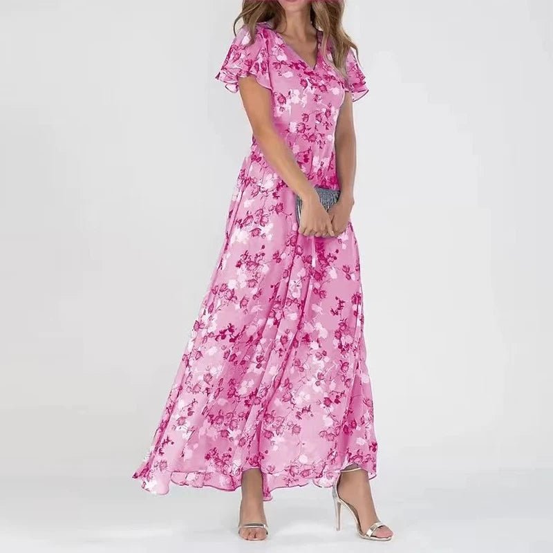 Élina Vestido Largo con Estampado Floral