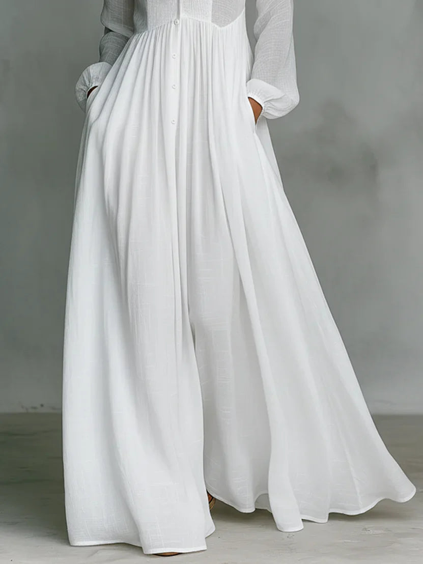 Vestido Maxi con Cuello Alto