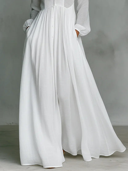 Vestido Maxi con Cuello Alto