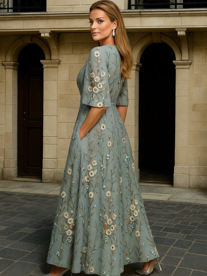 Vestido Largo con Elegancia Botánica
