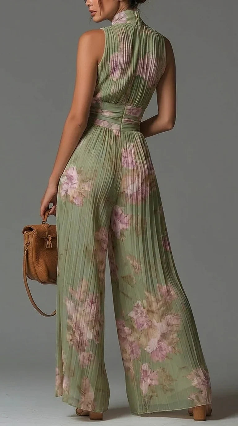 Mono plisado de gasa floral