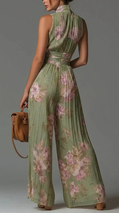 Mono plisado de gasa floral