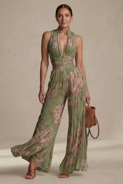 Mono plisado de gasa floral