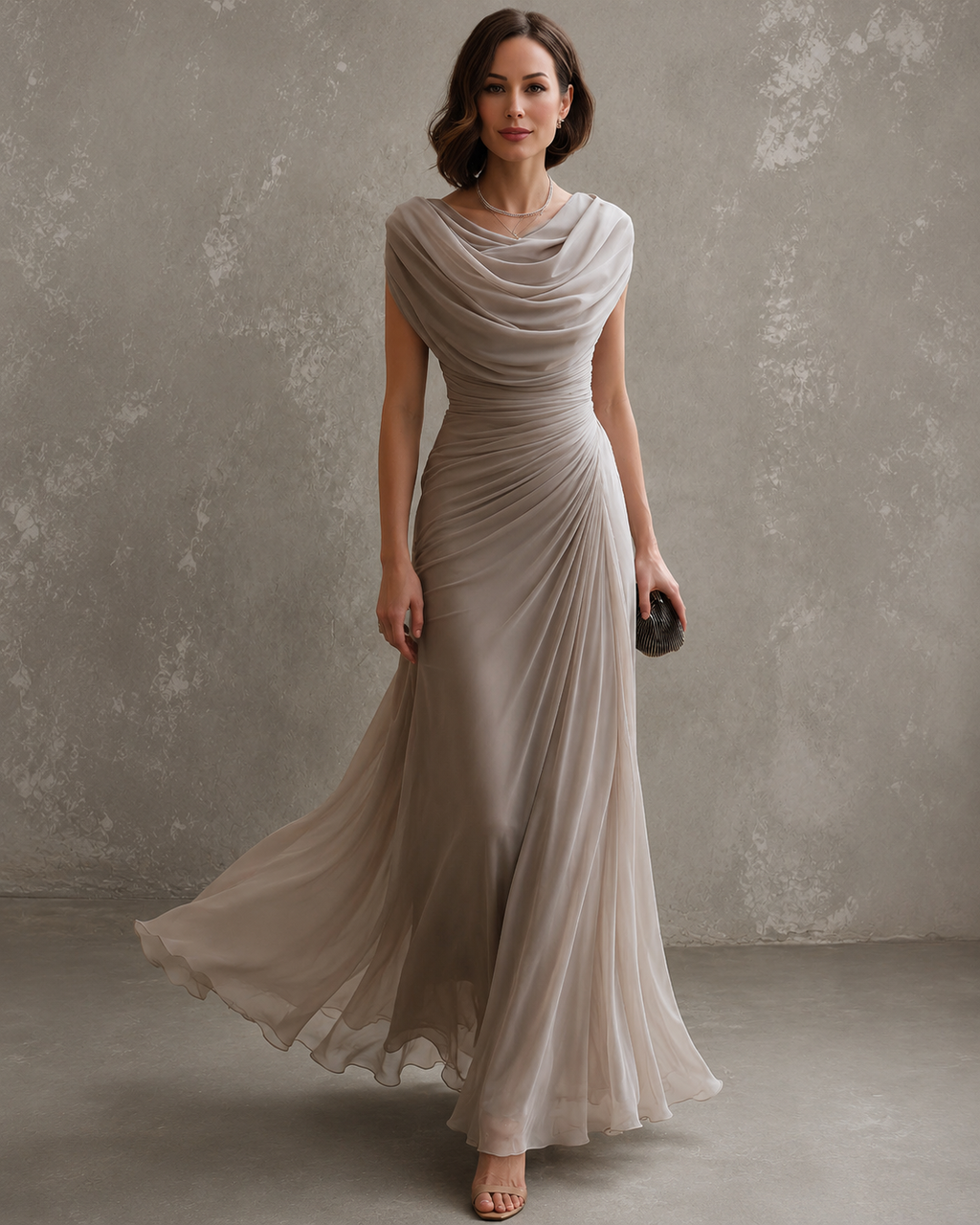 Vestido Maxi Drapeado