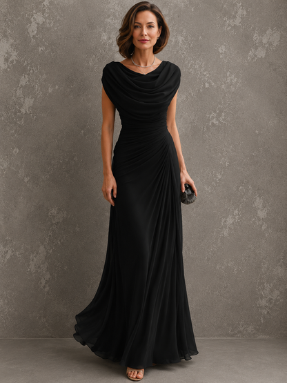 Vestido maxi drapeado