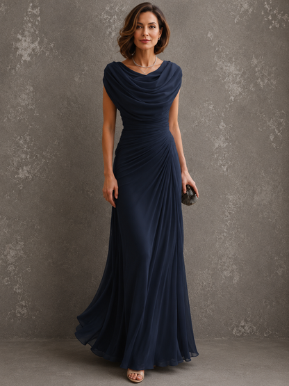Vestido maxi drapeado