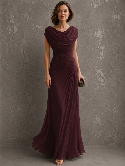 Vestido maxi drapeado