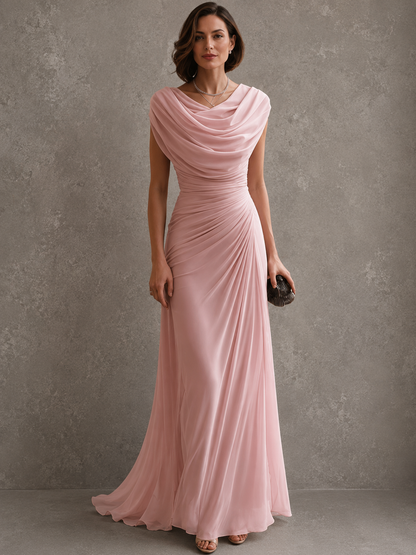 Vestido maxi drapeado