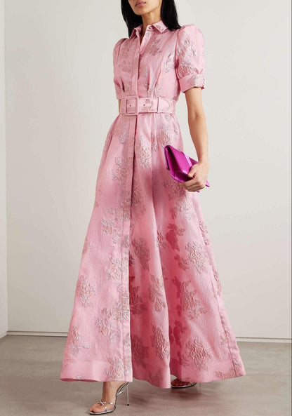 Vestido de Mangas Cortas con Volumen