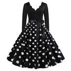 Vestido de lunares negro