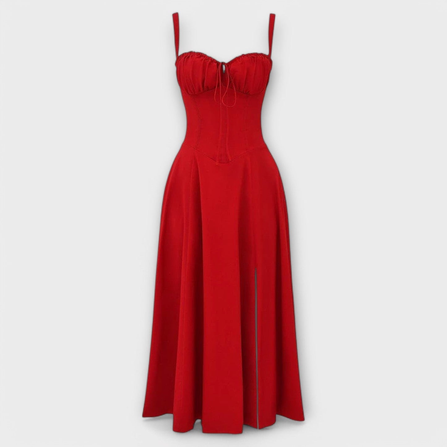 Vestido Midi con Diseño de Corsé