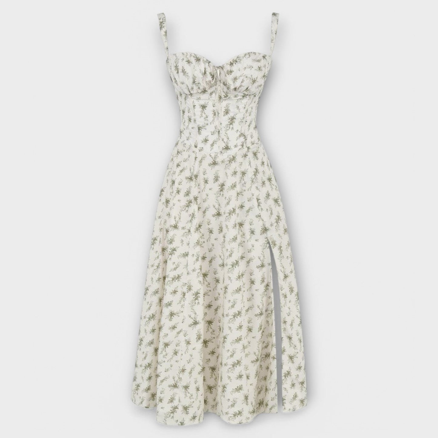 Vestido Midi con Diseño de Corsé