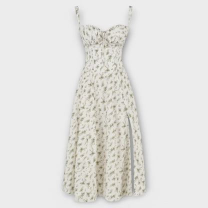Vestido Midi con Diseño de Corsé