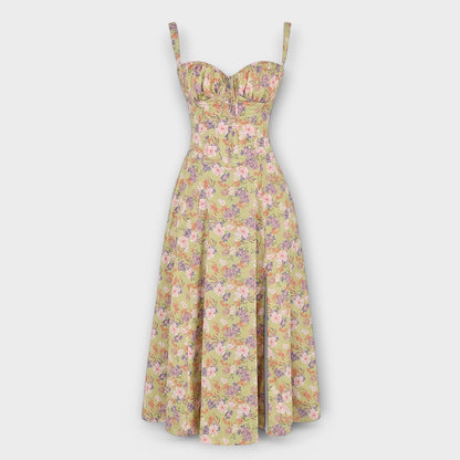 Vestido Midi con Diseño de Corsé
