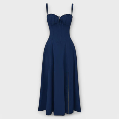 Vestido Midi con Diseño de Corsé
