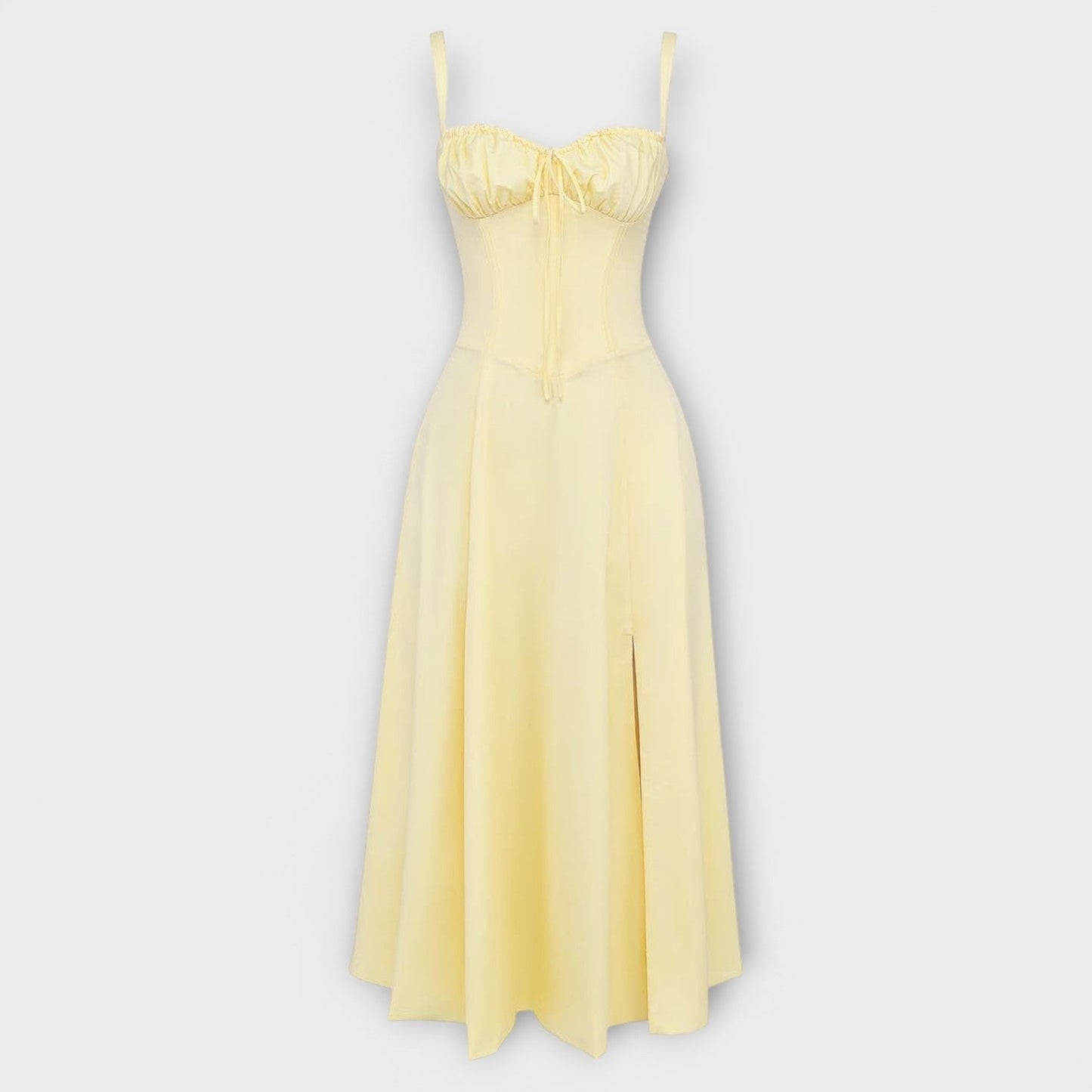 Vestido Midi con Diseño de Corsé