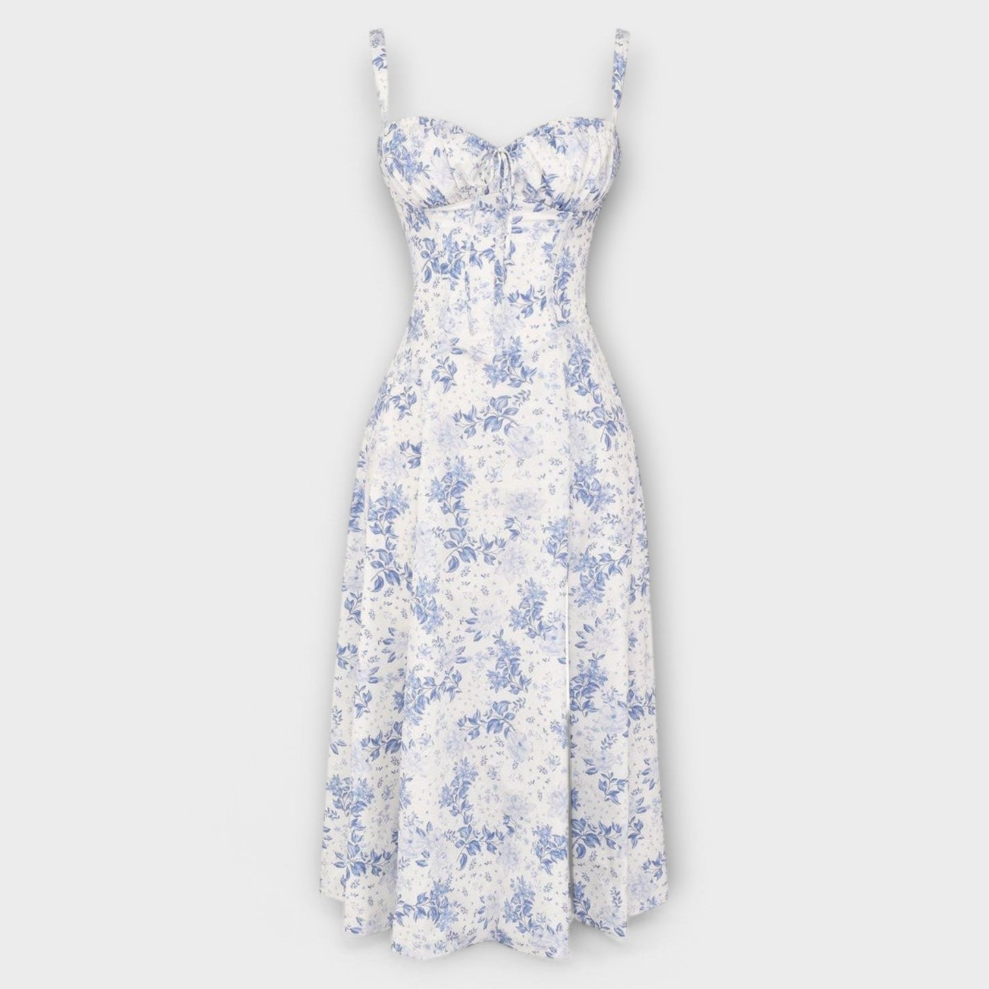 Vestido Midi con Diseño de Corsé
