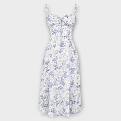 Vestido Midi con Diseño de Corsé