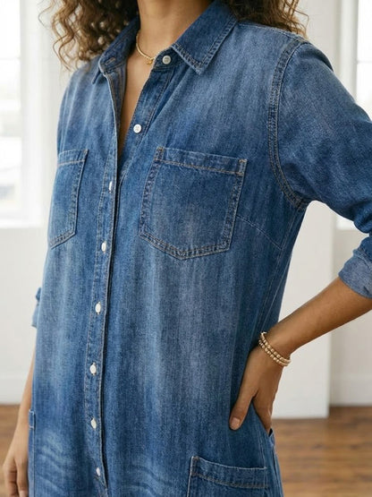 Mono denim con botones