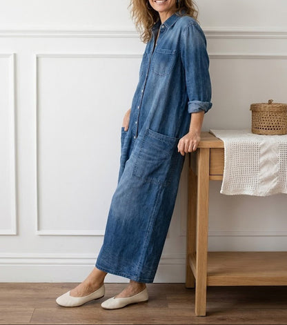 Mono denim con botones