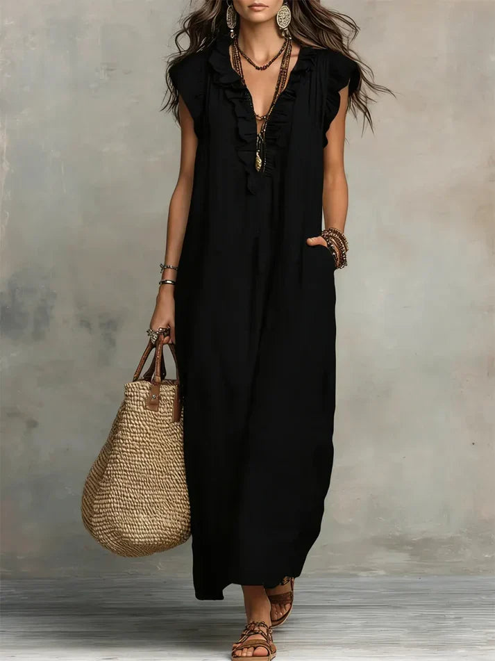 Vestido Largo Bohemio Fluido