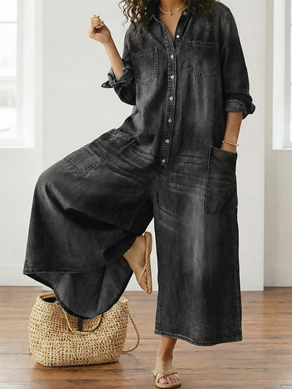 Mono denim con botones