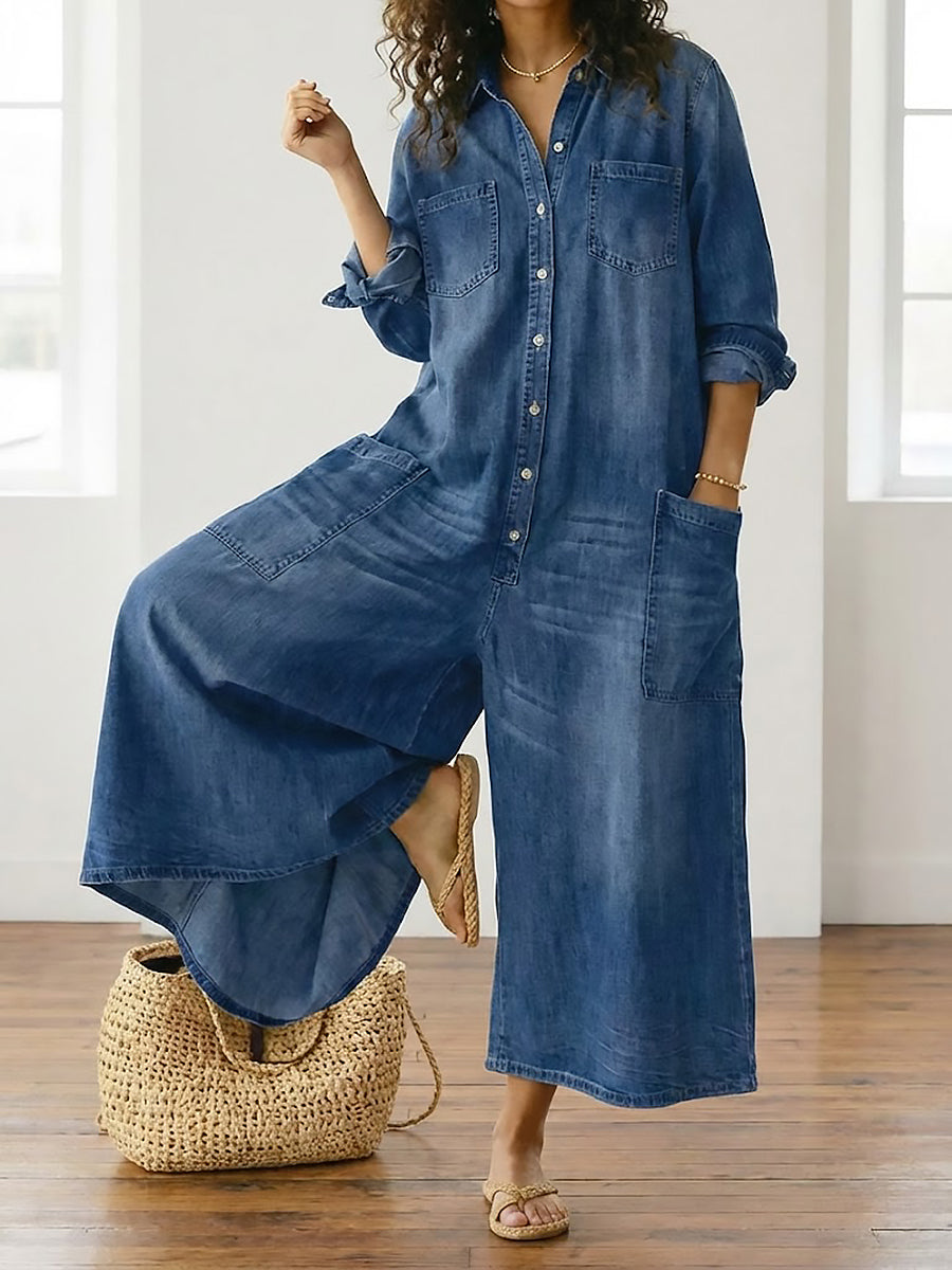 Mono denim con botones