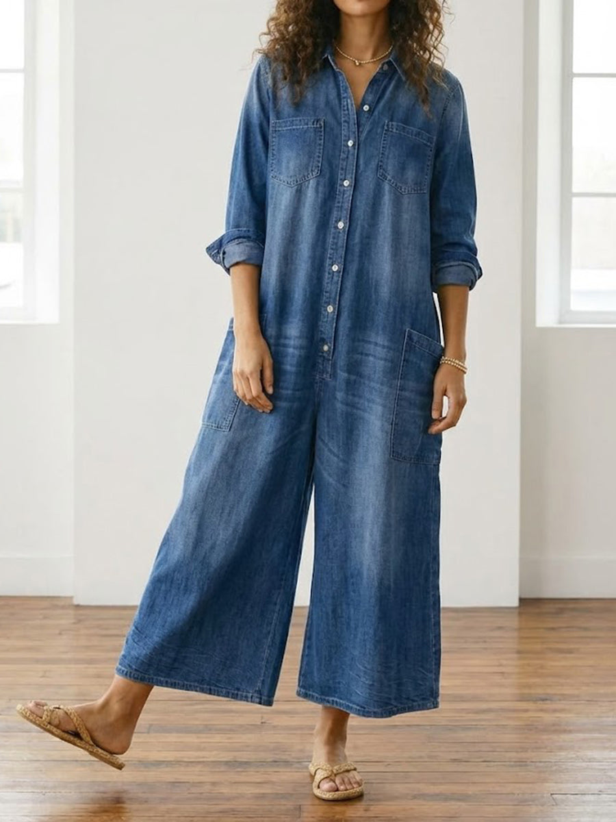 Mono denim con botones