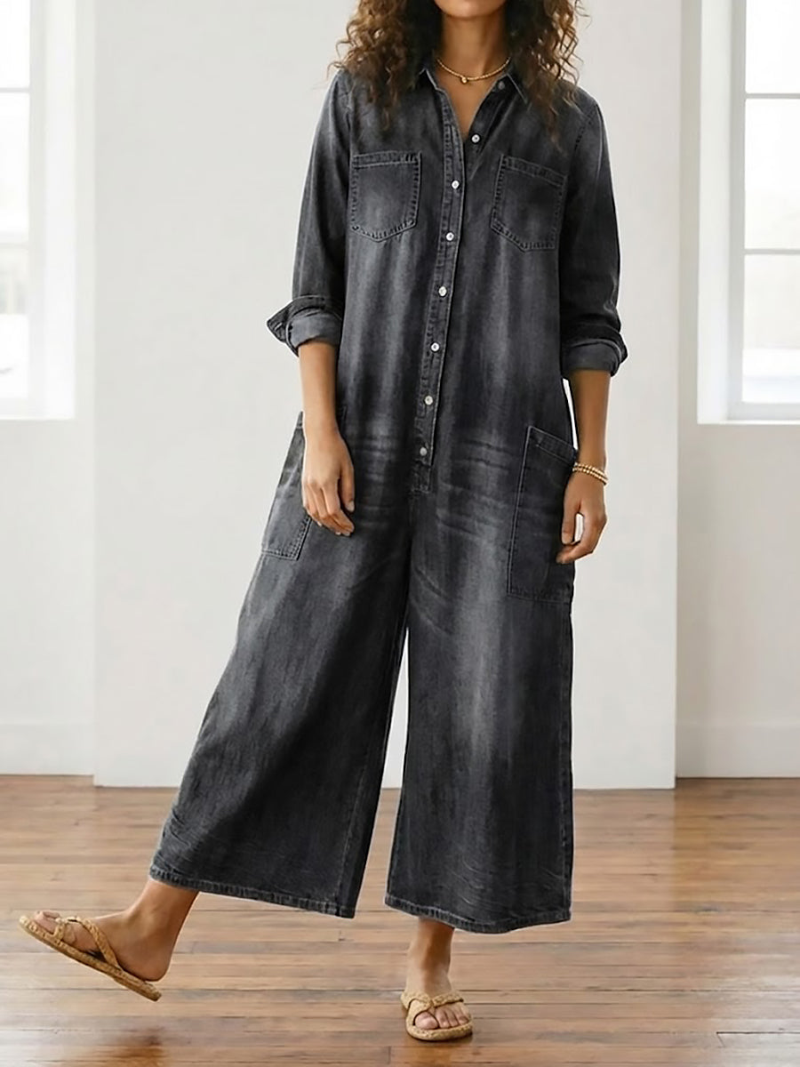 Mono denim con botones