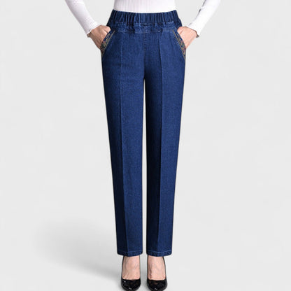 Elisa – Jeans da donna con tasche laterali e vita elastica