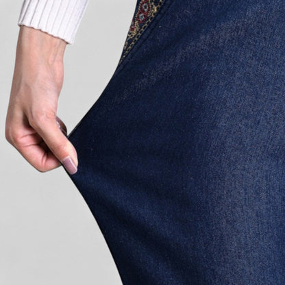 Elisa – Jeans da donna con tasche laterali e vita elastica