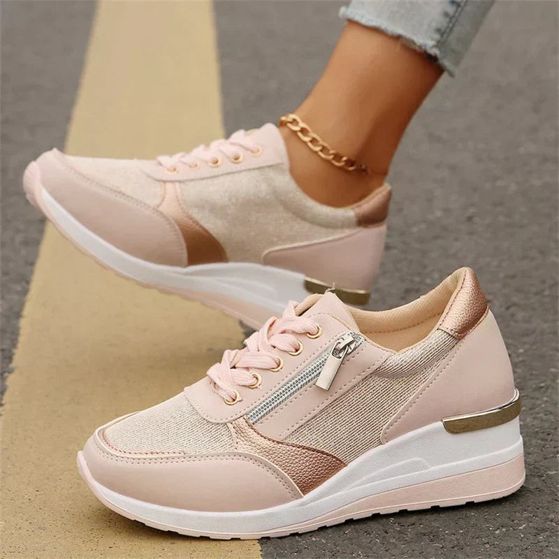 Zapatillas Ortopédicas con Cordones y Cremallera Lateral