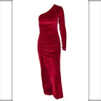 Vestido de terciopelo rojo