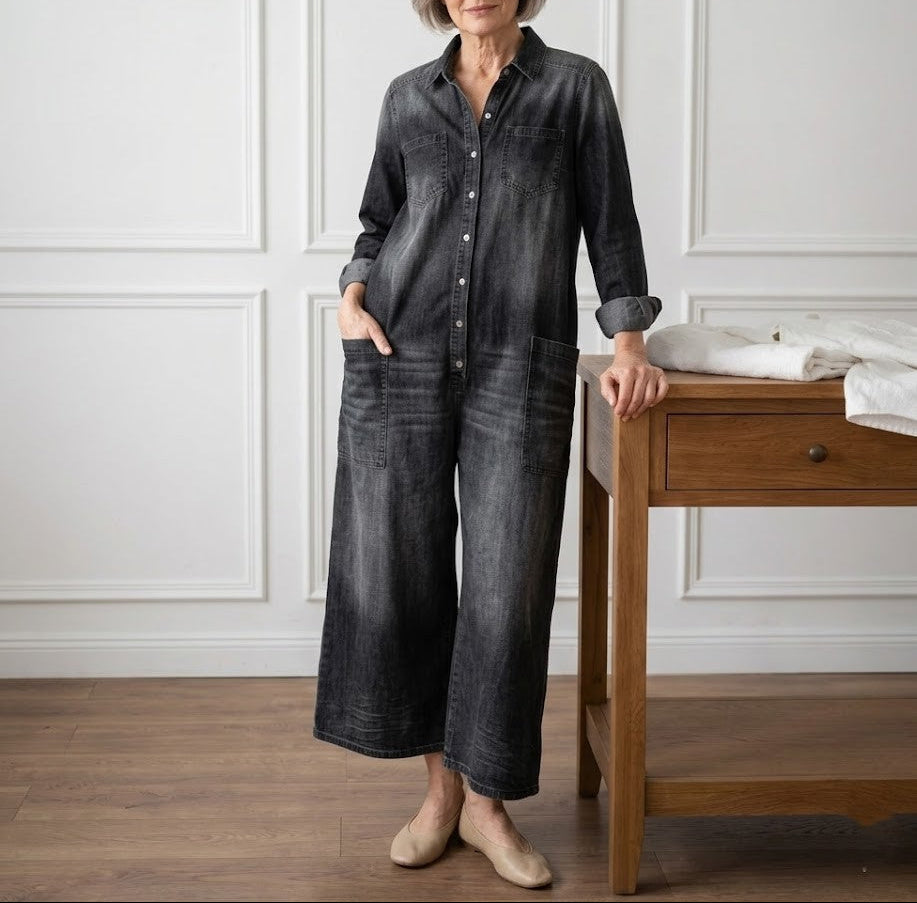 Mono denim con botones