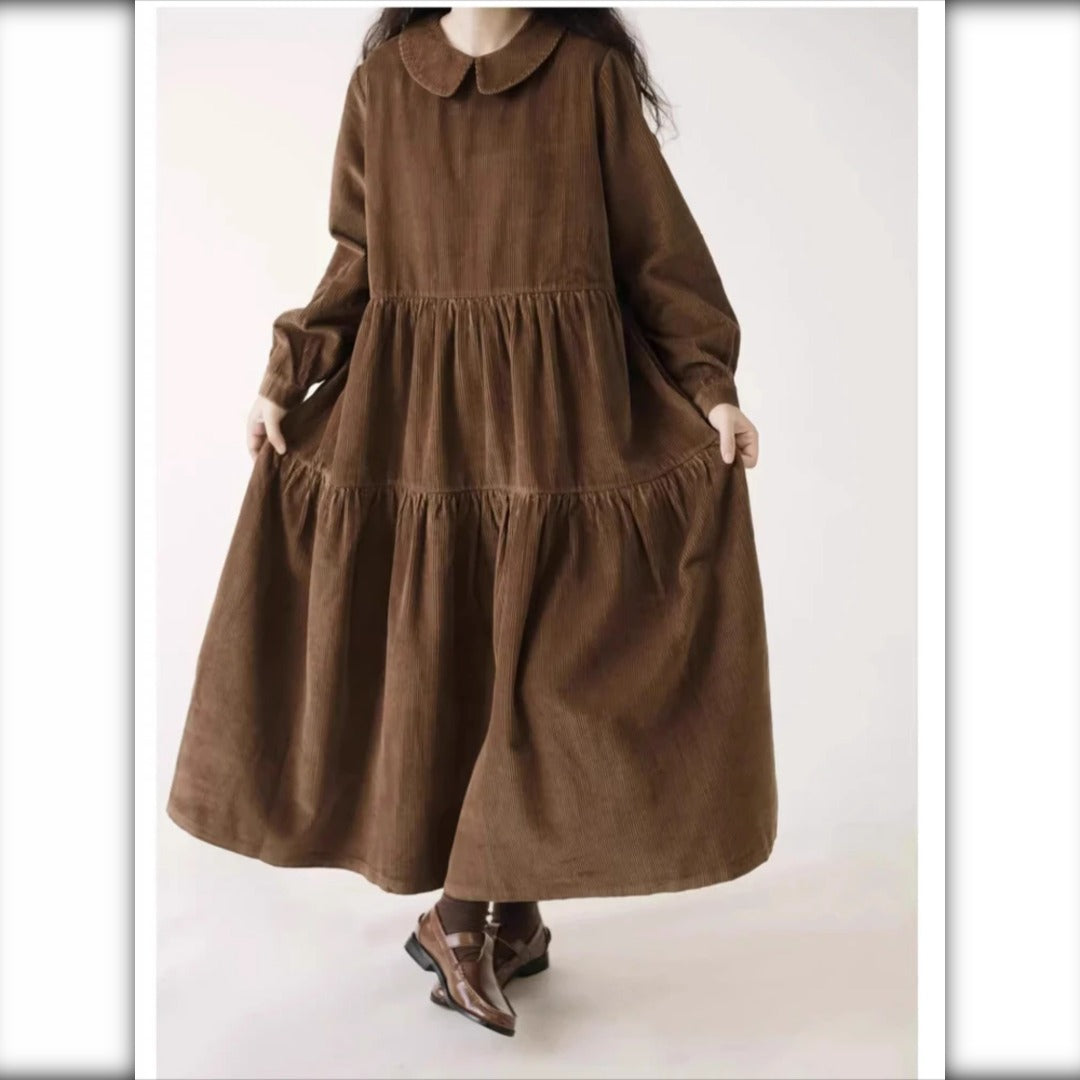 Vestido de Pana con Volantes