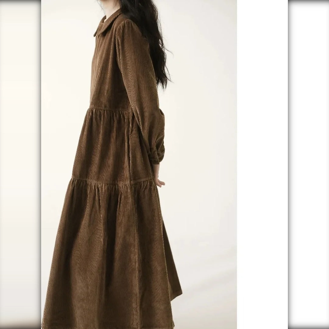 Vestido de Pana con Volantes