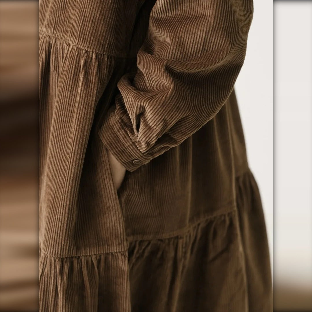 Vestido de Pana con Volantes